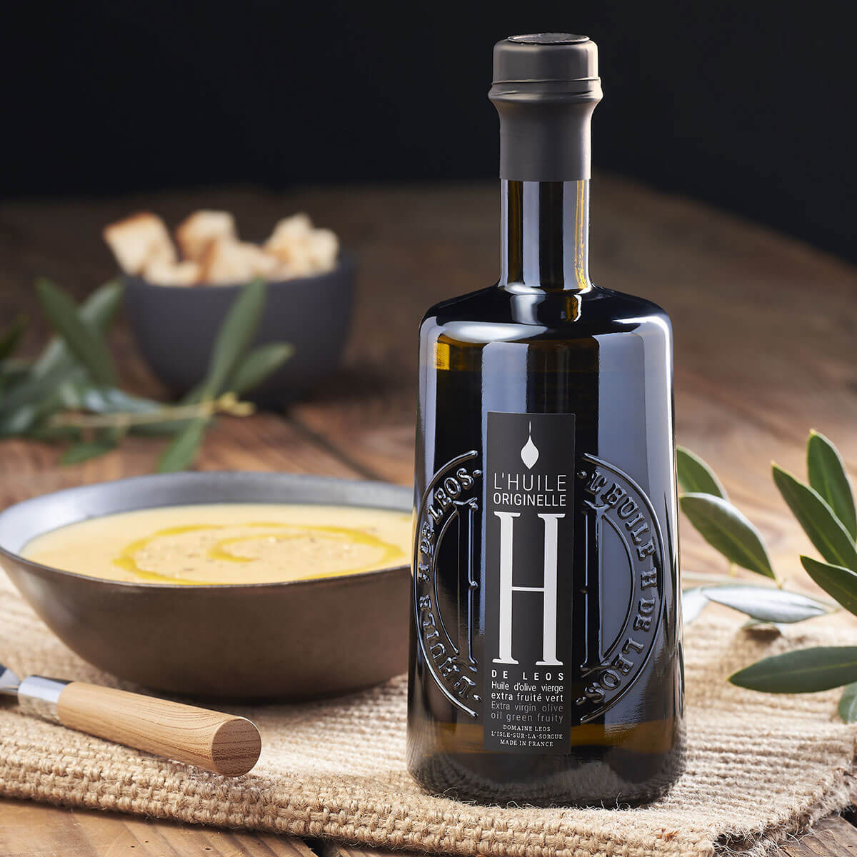 Huile d'olive verge extra - H de Leos - Patrick Bruel - AOP - 500 ml
