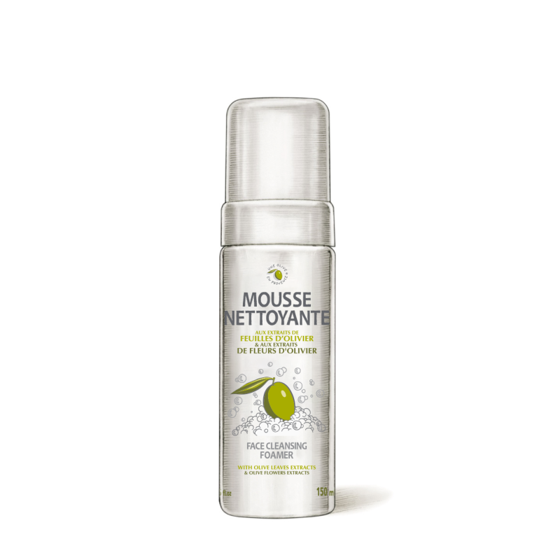Une Olive en Provence - Mousse nettoyante visage Ă  l'huile d'olive - 150 ml